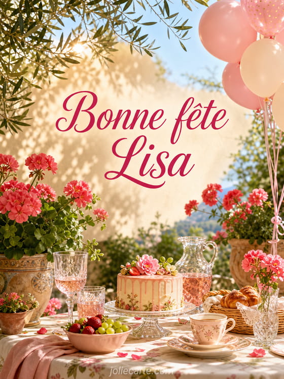Carte bonne fĂȘte Lisa