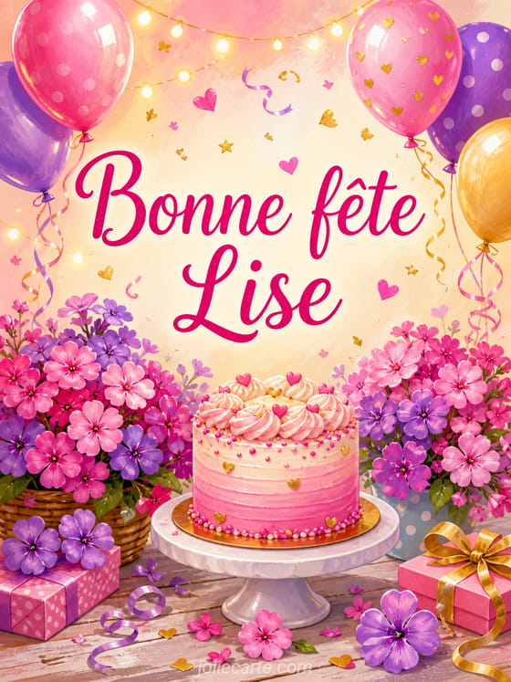 Carte bonne fĂȘte Lise