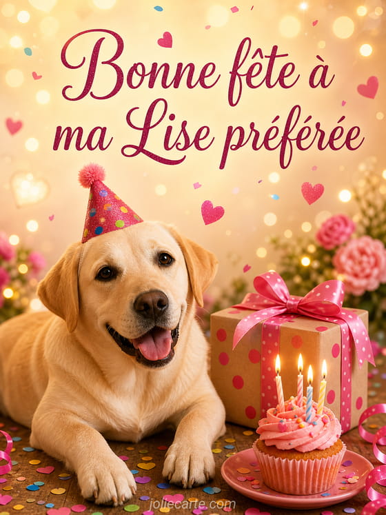 Carte bonne fĂȘte Lise