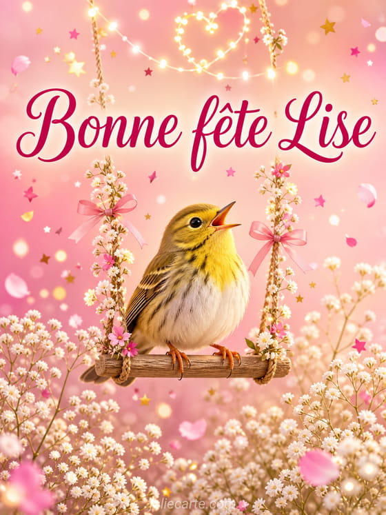 Carte bonne fĂȘte Lise