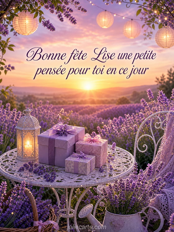 Carte bonne fĂȘte Lise