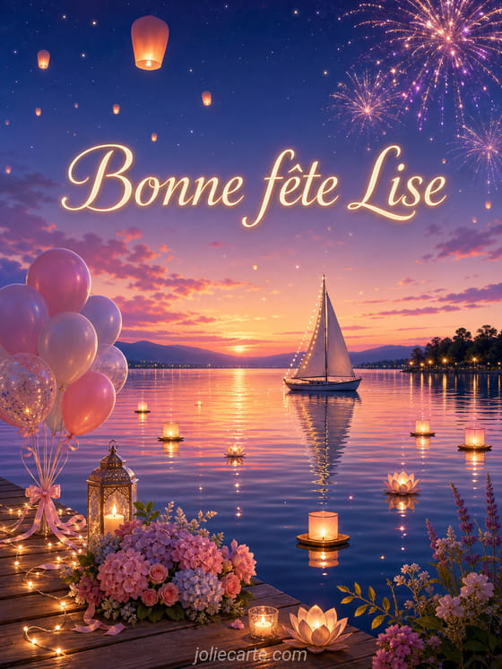 Carte bonne fĂȘte Lise