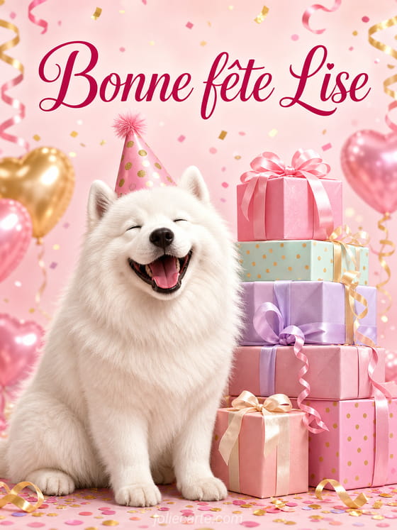 Carte bonne fĂȘte Lise