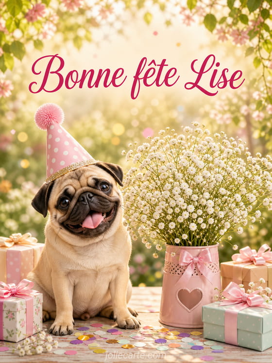 Carte bonne fĂȘte Lise