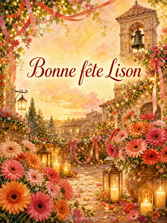 Carte bonne fĂȘte Lison