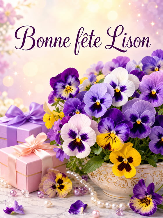 Carte bonne fĂȘte Lison