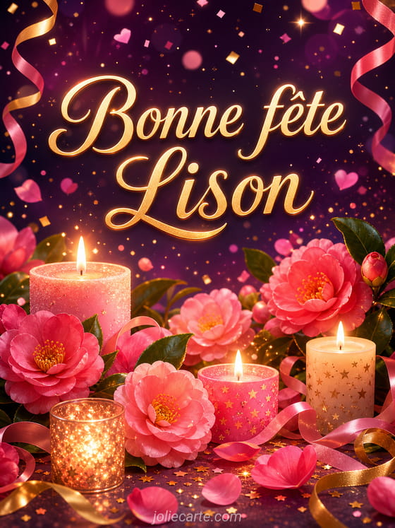 Carte bonne fĂȘte Lison