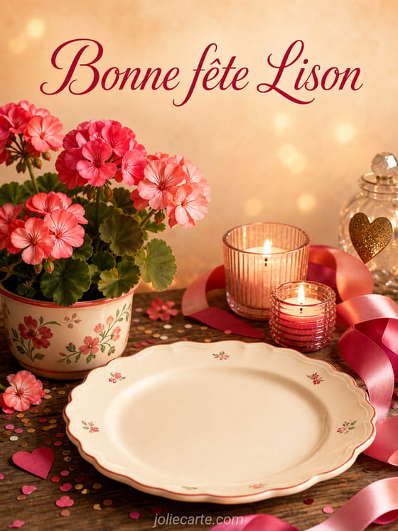 Carte bonne fĂȘte Lison