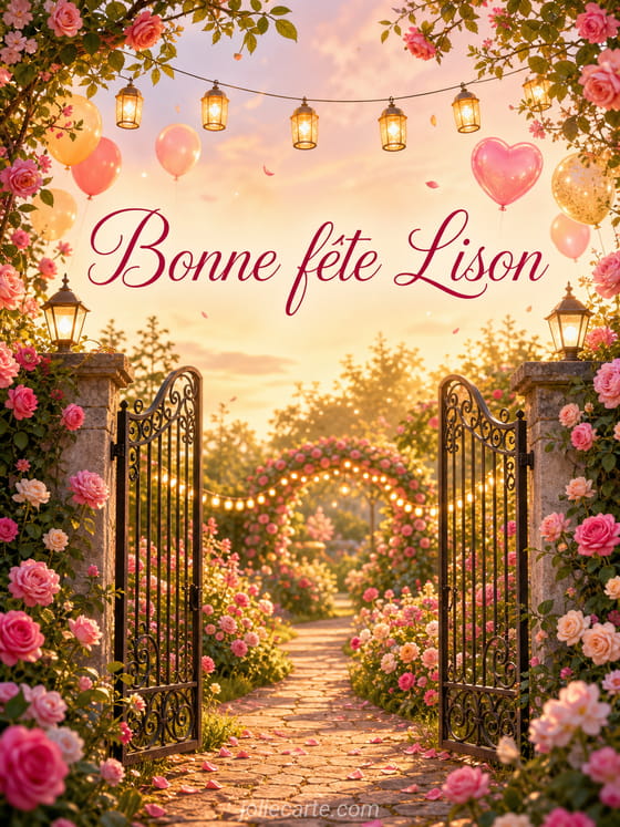 Carte bonne fĂȘte Lison