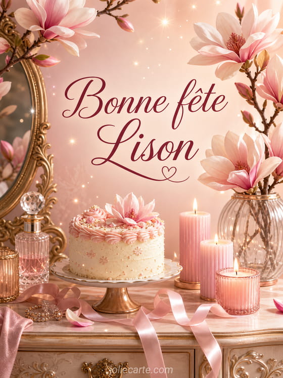 Carte bonne fĂȘte Lison