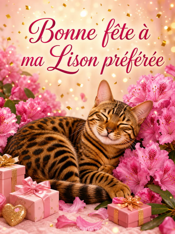 Carte bonne fĂȘte Lison