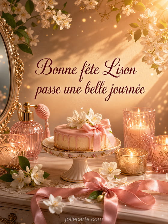 Carte bonne fĂȘte Lison