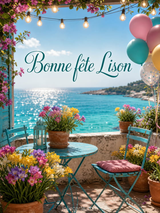 Carte bonne fĂȘte Lison