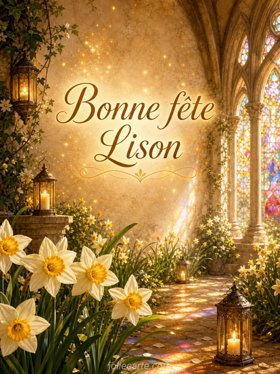 Carte bonne fĂȘte Lison