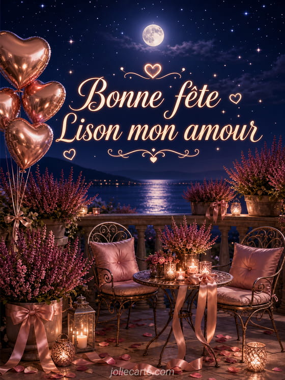 Carte bonne fĂȘte Lison