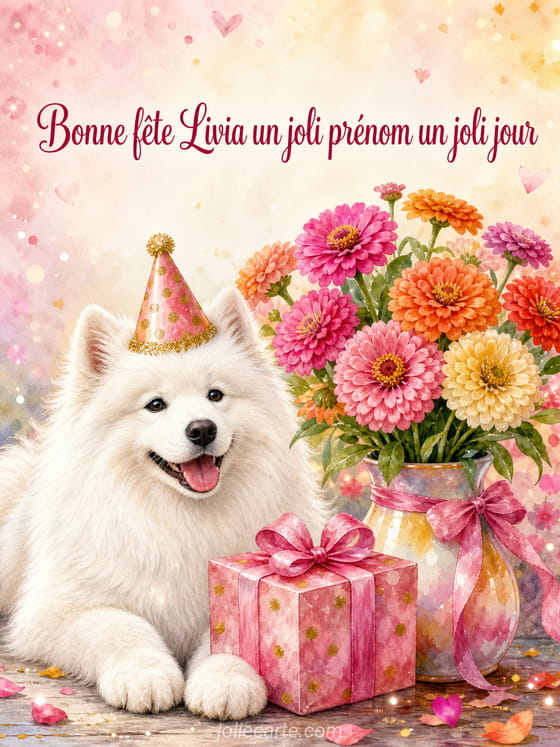 Carte bonne fête Livia