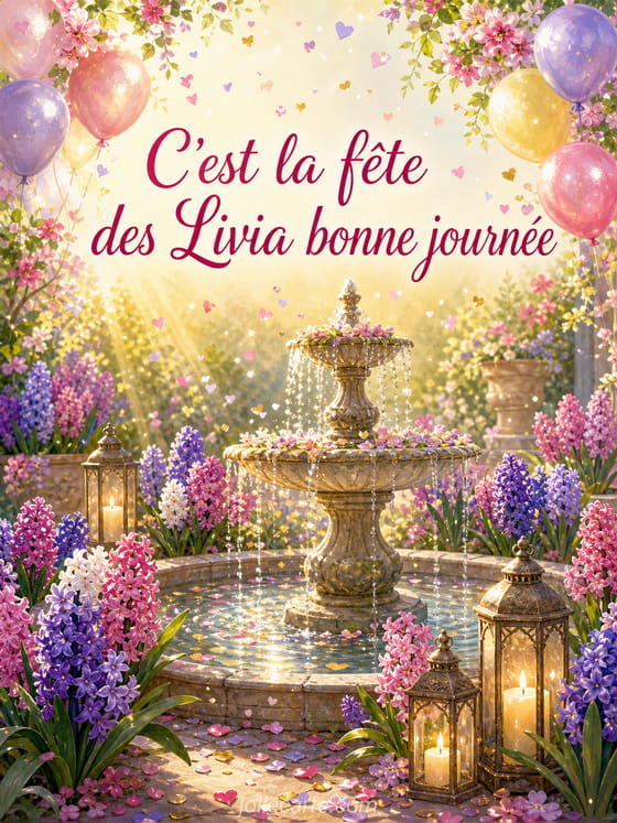 Carte bonne fête Livia