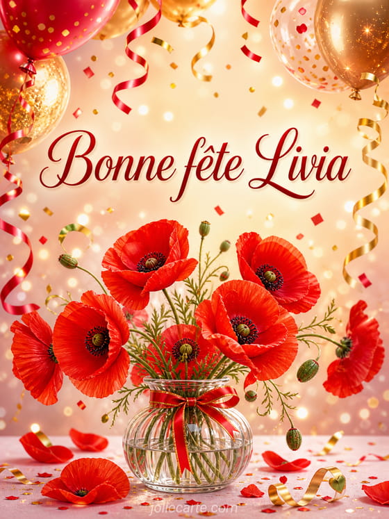 Carte bonne fête Livia