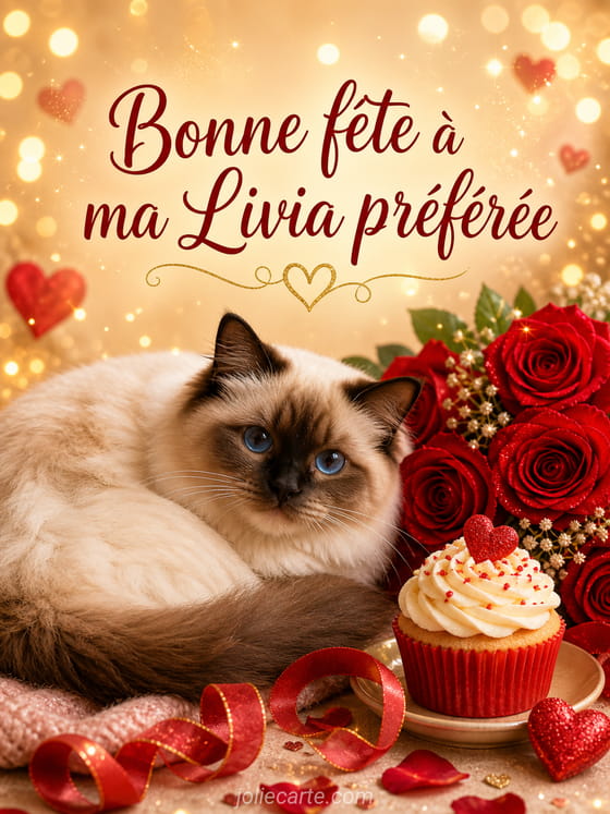 Carte bonne fête Livia