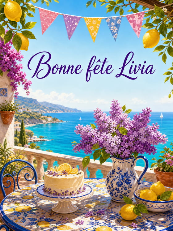 Carte bonne fête Livia