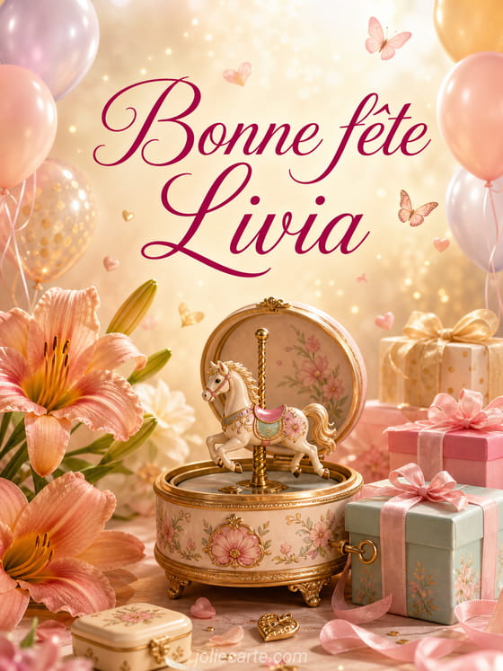 Carte bonne fête Livia