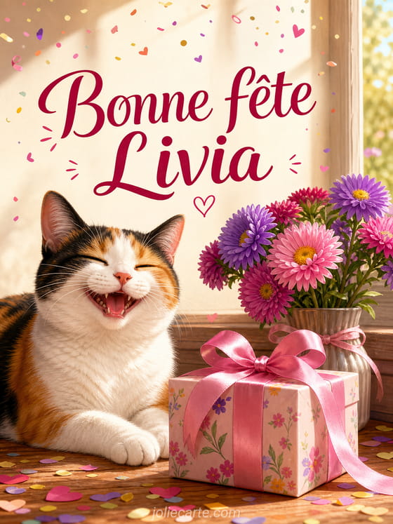 Carte bonne fête Livia
