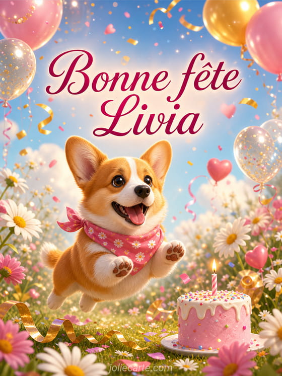 Carte bonne fête Livia