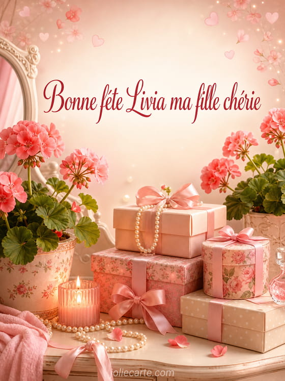 Carte bonne fête Livia