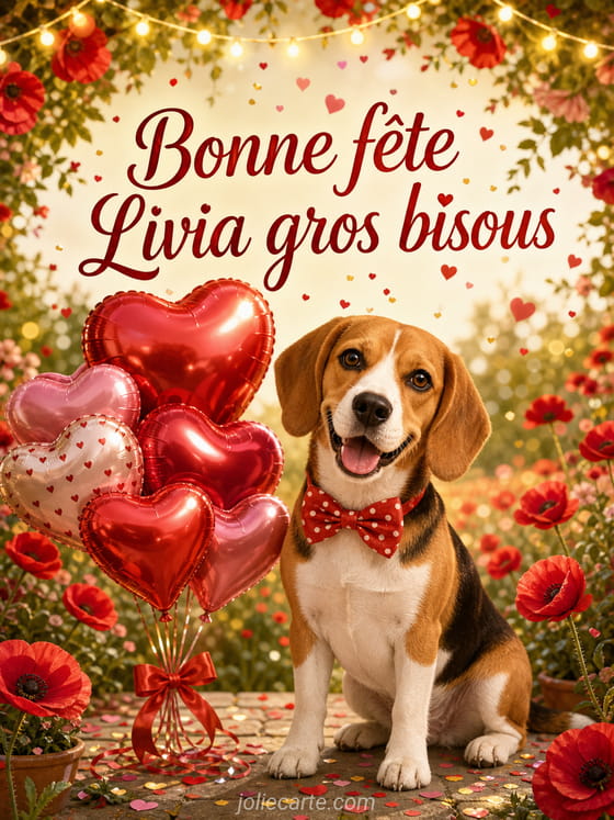 Carte bonne fête Livia