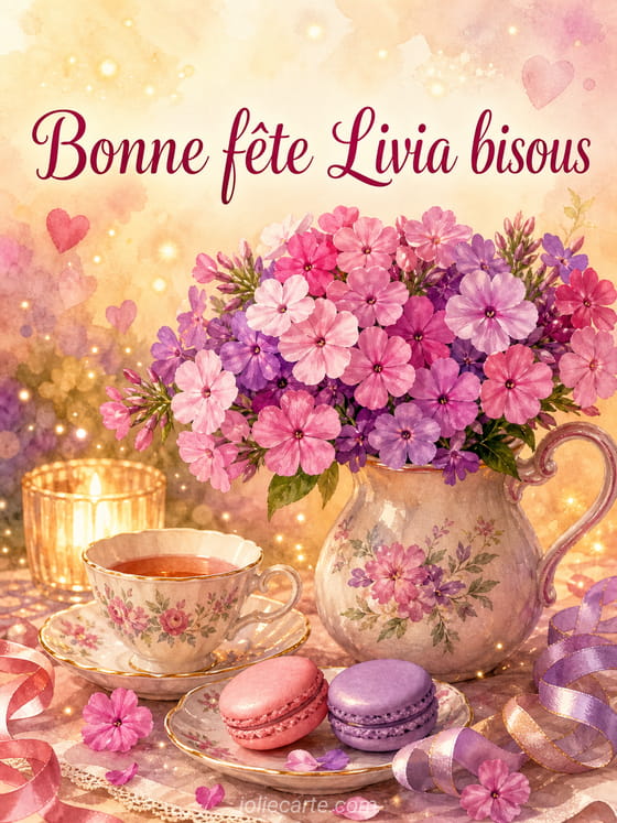 Carte bonne fête Livia