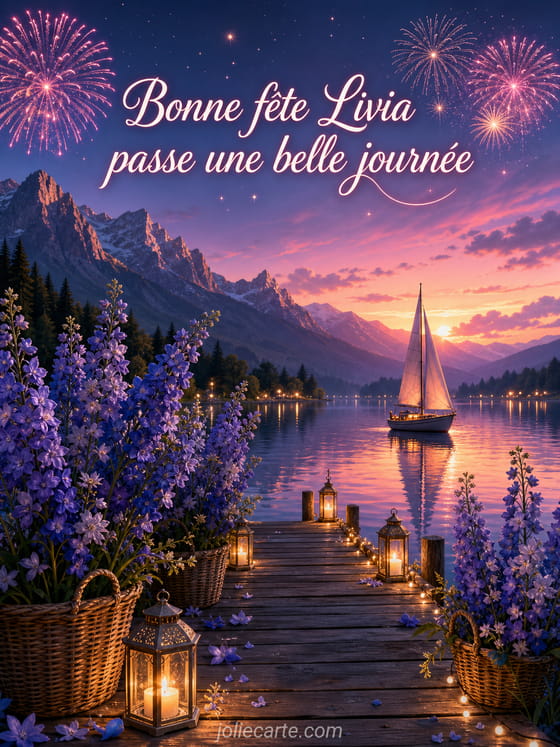 Carte bonne fête Livia