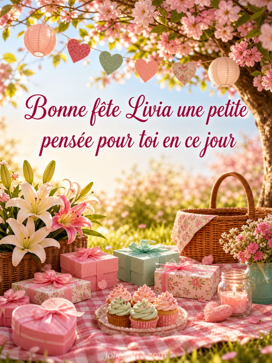 Carte bonne fête Livia
