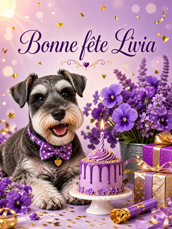 Carte bonne fête Livia