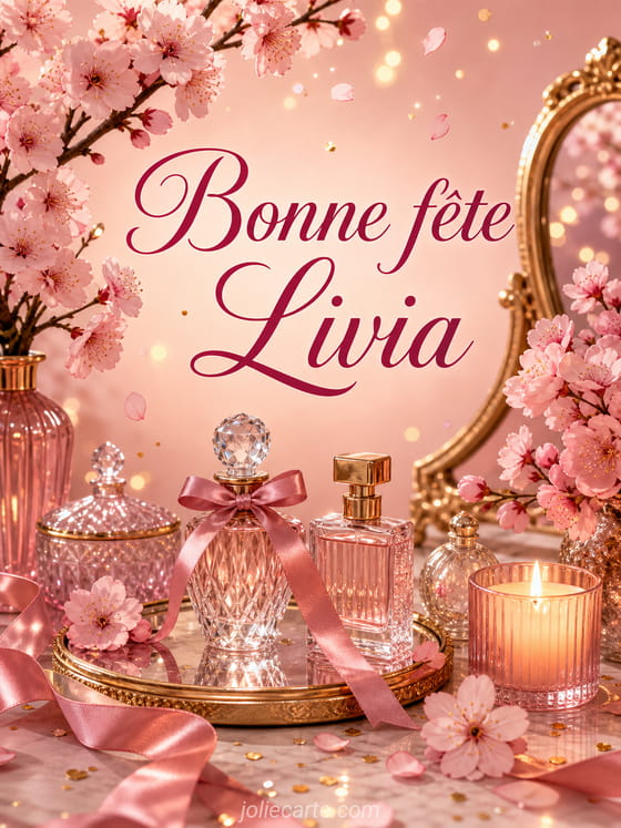 Carte bonne fête Livia