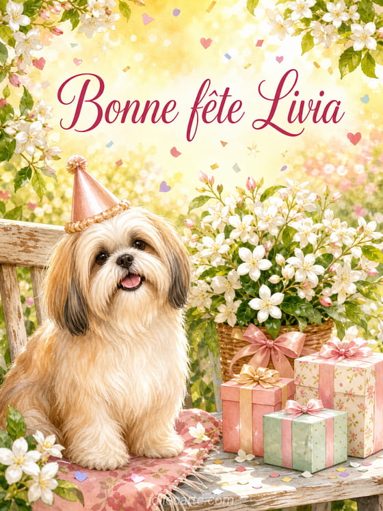 Carte bonne fête Livia