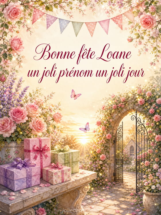 Carte bonne fĂȘte Loane