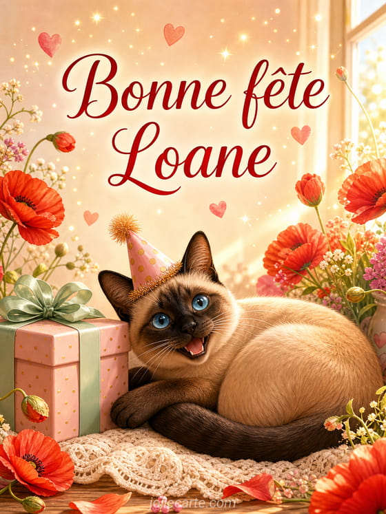 Carte bonne fĂȘte Loane