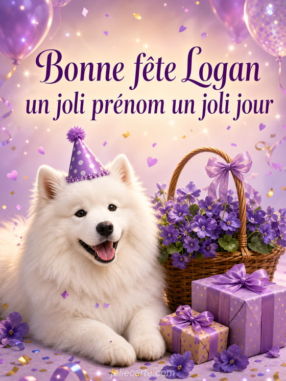 Carte bonne fĂȘte Logan