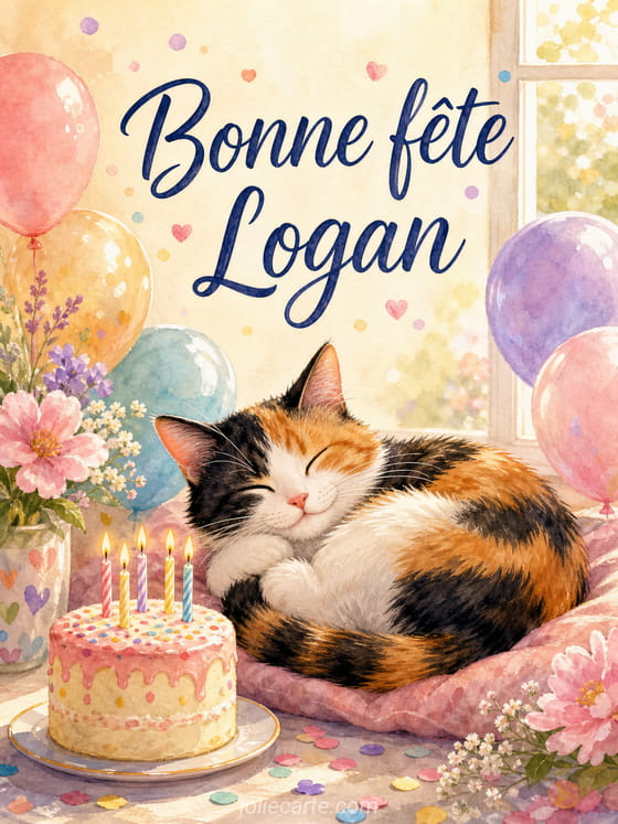 Carte bonne fĂȘte Logan