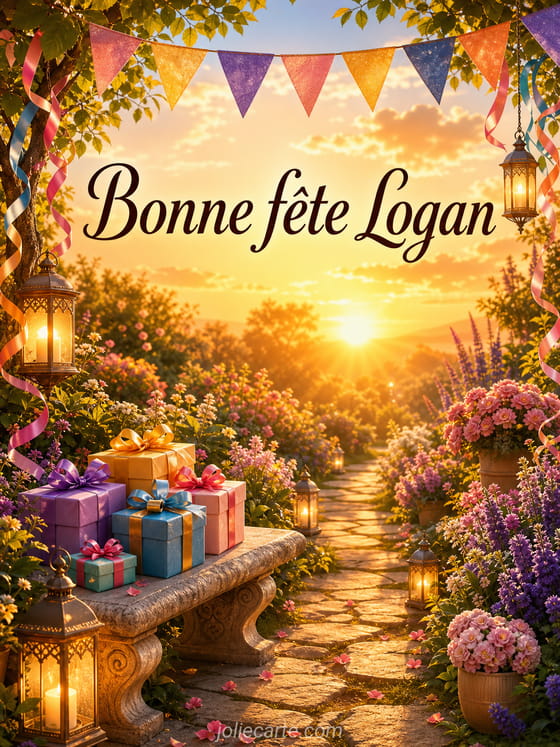 Carte bonne fĂȘte Logan