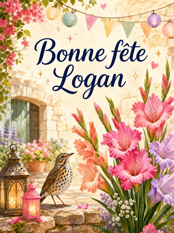 Carte bonne fĂȘte Logan