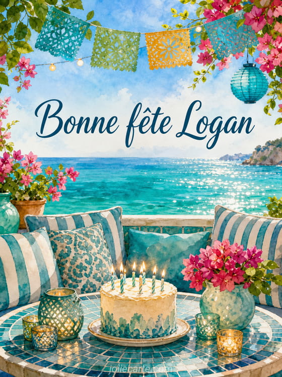 Carte bonne fĂȘte Logan