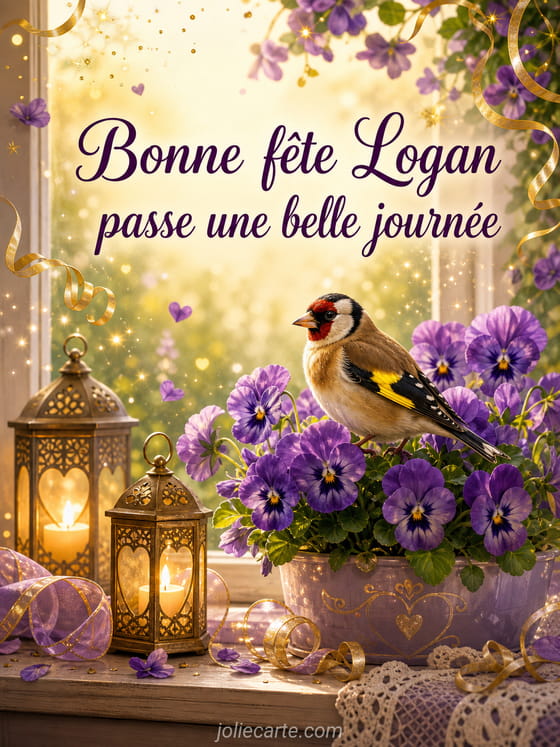 Carte bonne fĂȘte Logan