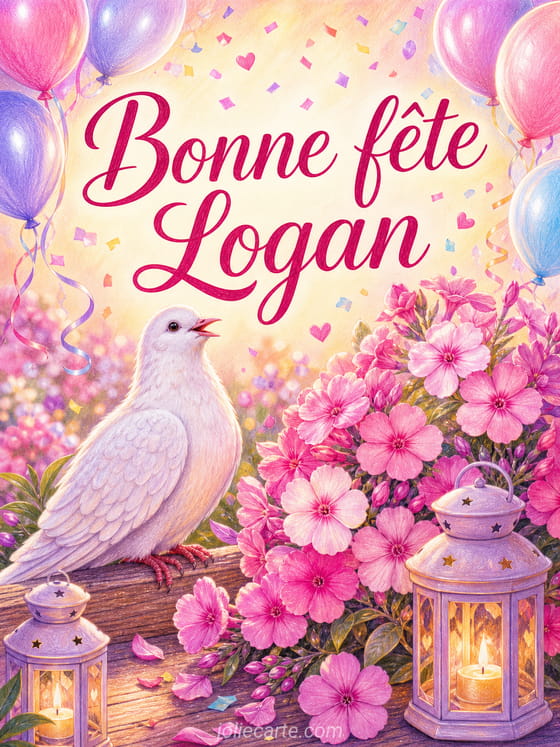 Carte bonne fĂȘte Logan