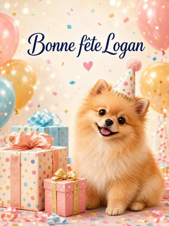 Carte bonne fĂȘte Logan