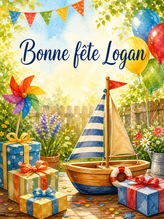 Carte bonne fĂȘte Logan