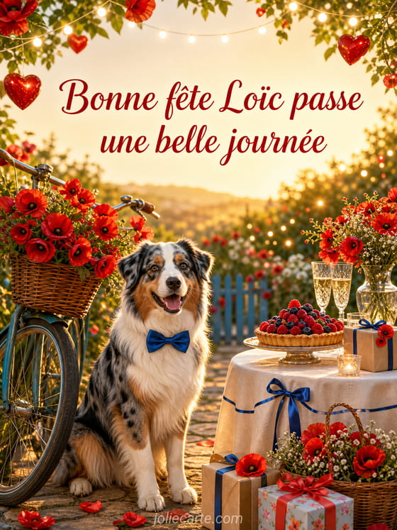 Carte bonne fête Loïc