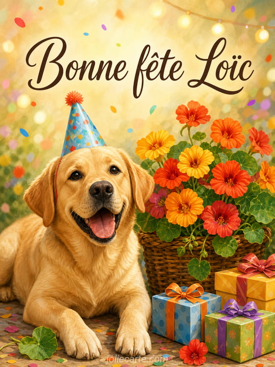 Carte bonne fête Loïc