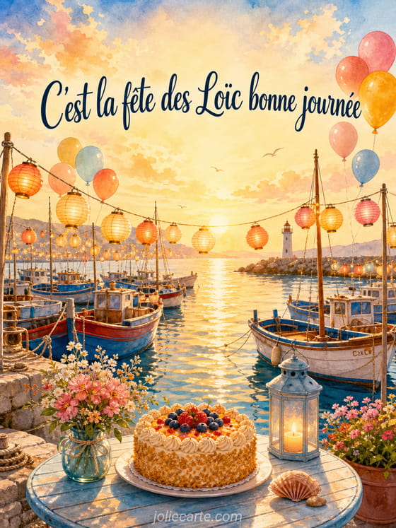 Carte bonne fête Loïc
