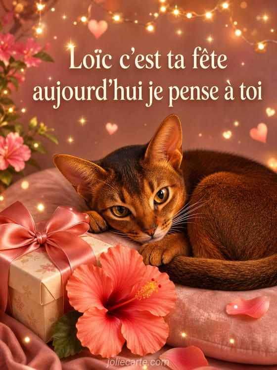 Carte bonne fête Loïc